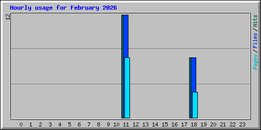 Hourly usage for February 2026