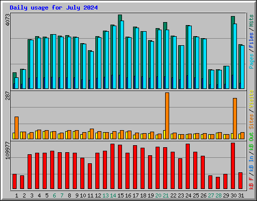 Daily usage for July 2024