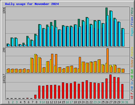 Daily usage for November 2024