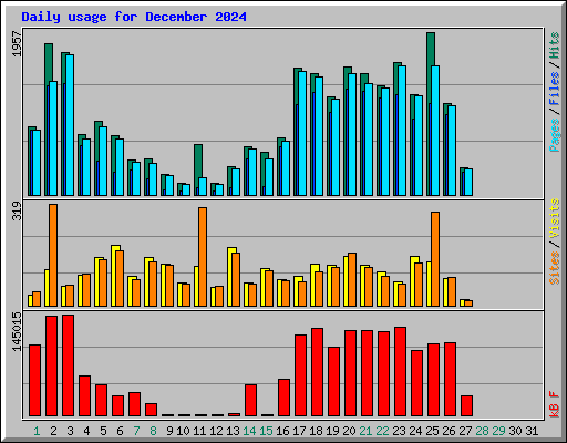 Daily usage for December 2024