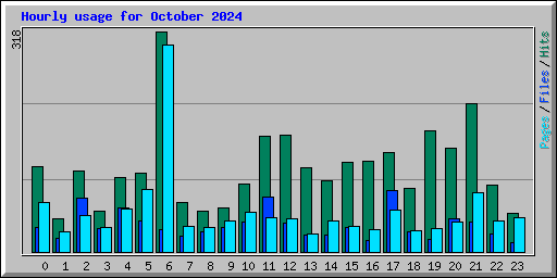 Hourly usage for October 2024