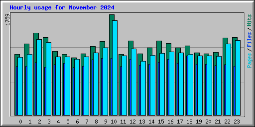 Hourly usage for November 2024