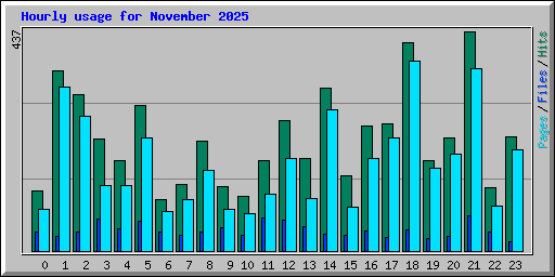 Hourly usage for November 2025