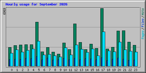 Hourly usage for September 2026