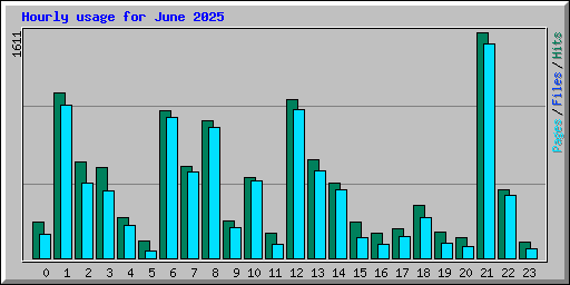 Hourly usage for June 2025