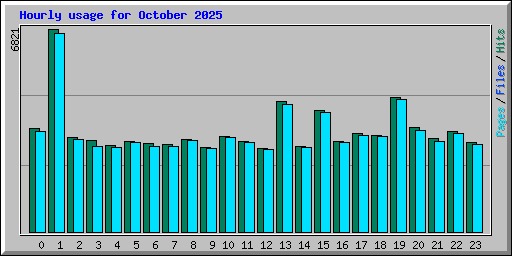 Hourly usage for October 2025